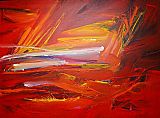 2010 Canvas Paintings - Sea Dream in Red III